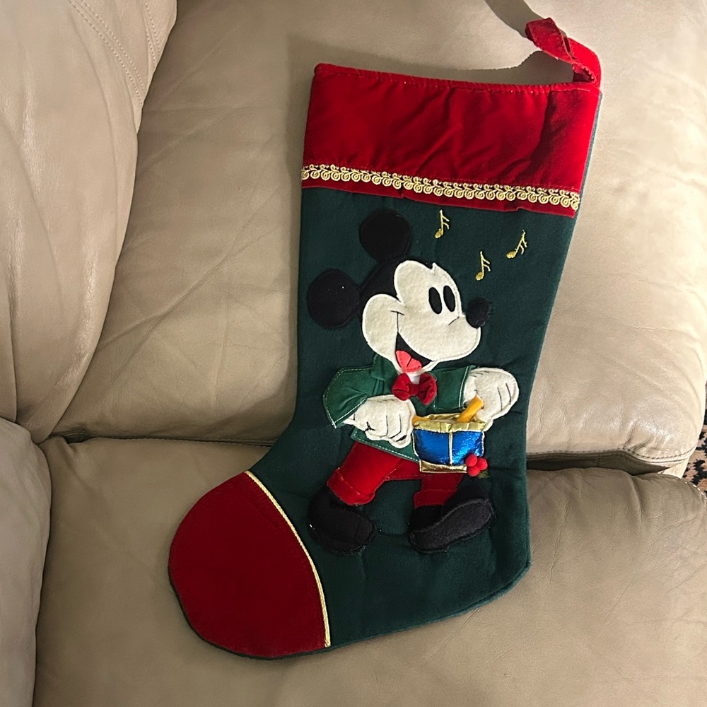 Vintage Disney Mickey Mouse Christmas Stocking